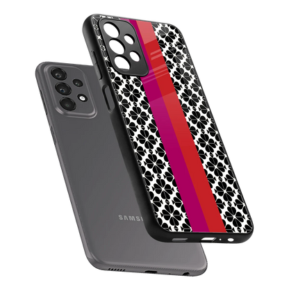 Rosy Noir sleek samsung galaxy a23 cover with tempered glass back and TPU edges