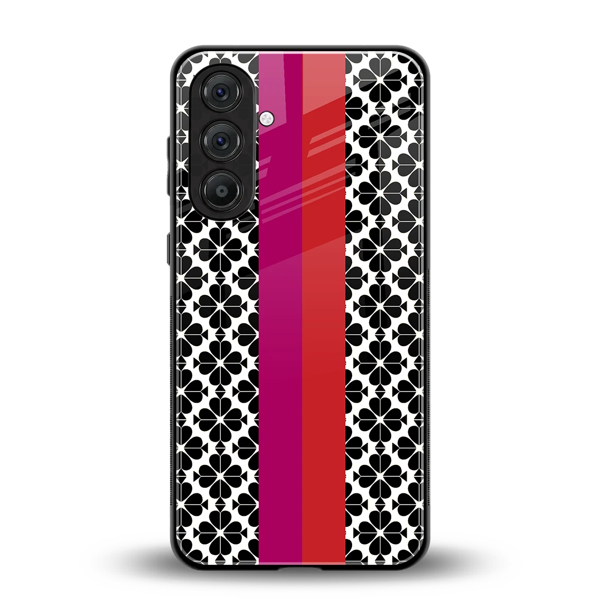 Rosy Noir back phone cover | glass case for samsung galaxy a55 5g
