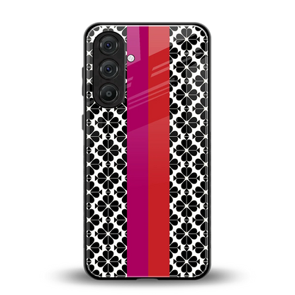 Rosy Noir back phone cover | glass case for samsung galaxy a55 5g