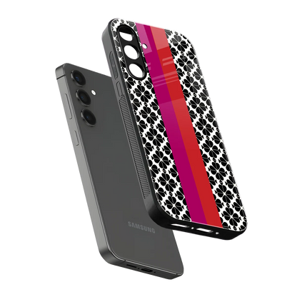 Rosy Noir sleek samsung galaxy a55 5g cover with tempered glass back and TPU edges