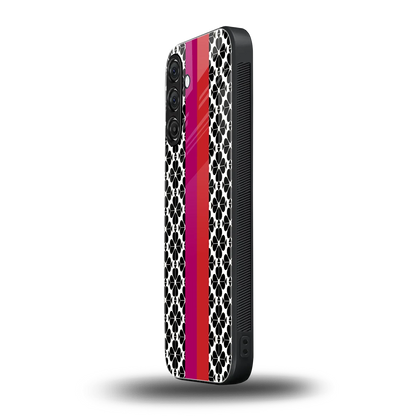 Rosy Noir samsung galaxy a55 5g mobile cover | shockproof glass phone case
