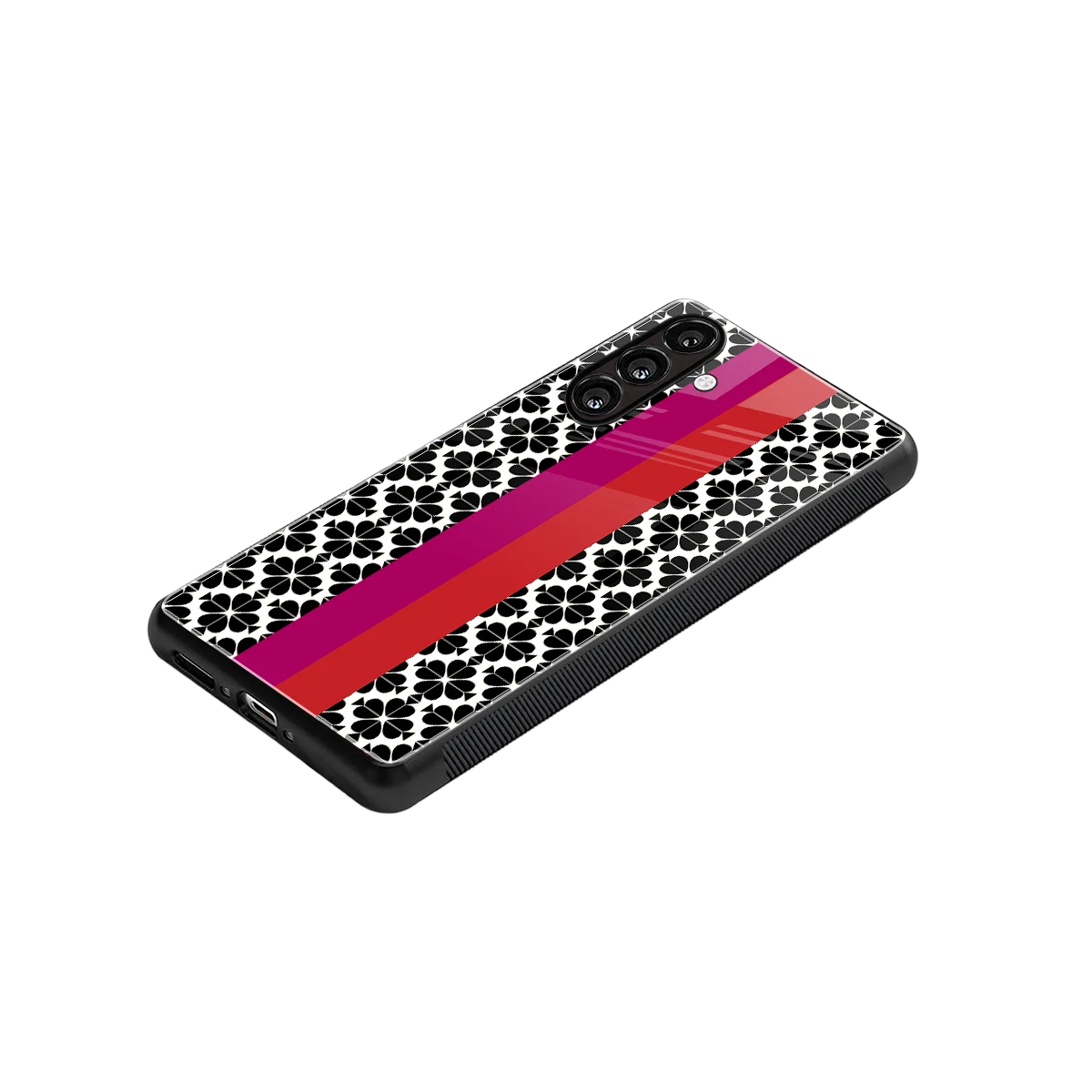 Rosy Noir stylish phone case for samsung galaxy a55 5g | glossy glass and slim fit