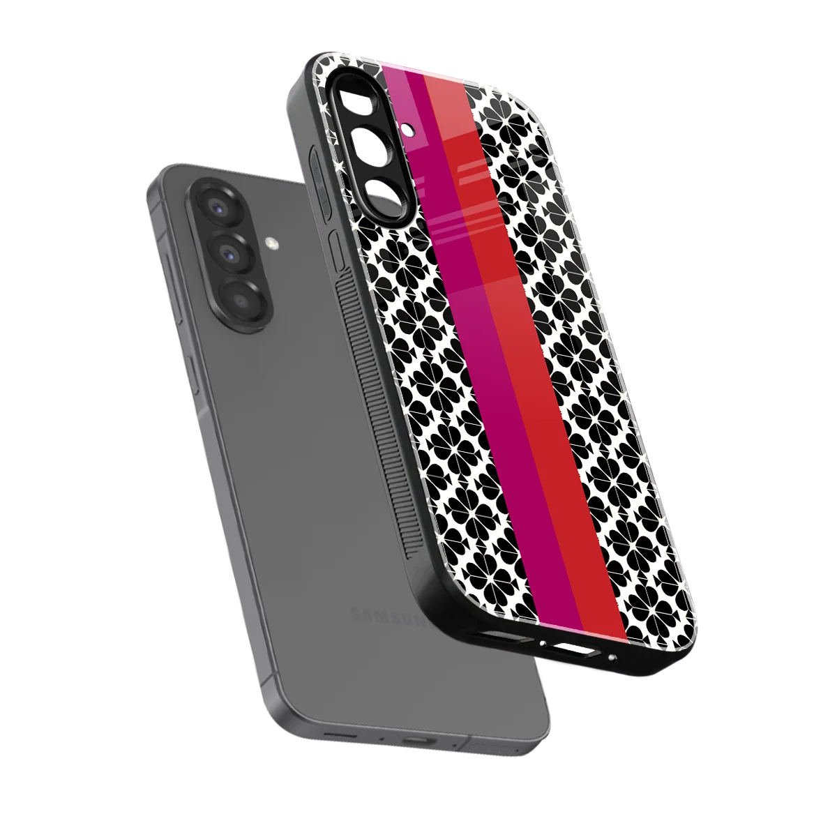 Rosy Noir sleek samsung galaxy a37 5g cover with tempered glass back and TPU edges