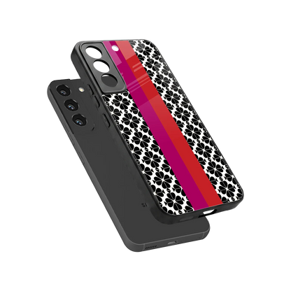 Rosy Noir sleek samsung galaxy s22 cover with tempered glass back and TPU edges