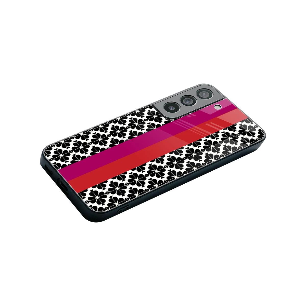 Rosy Noir stylish phone case for samsung galaxy s22 | glossy glass and slim fit