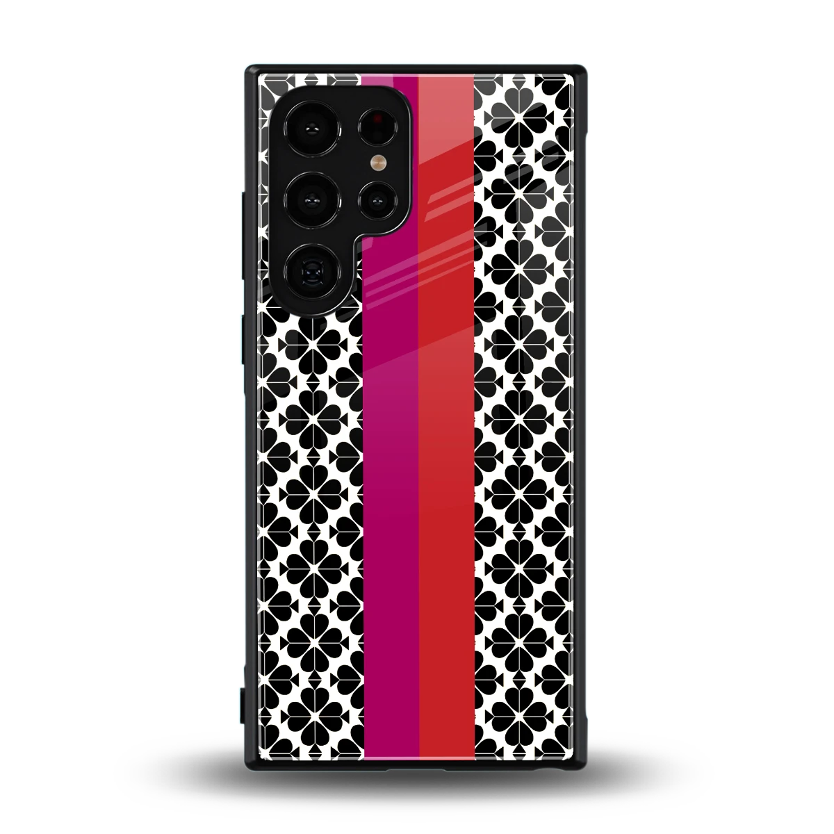Rosy Noir back phone cover | glass case for samsung galaxy s24 ultra