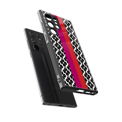 Rosy Noir sleek samsung galaxy s24 ultra cover with tempered glass back and TPU edges