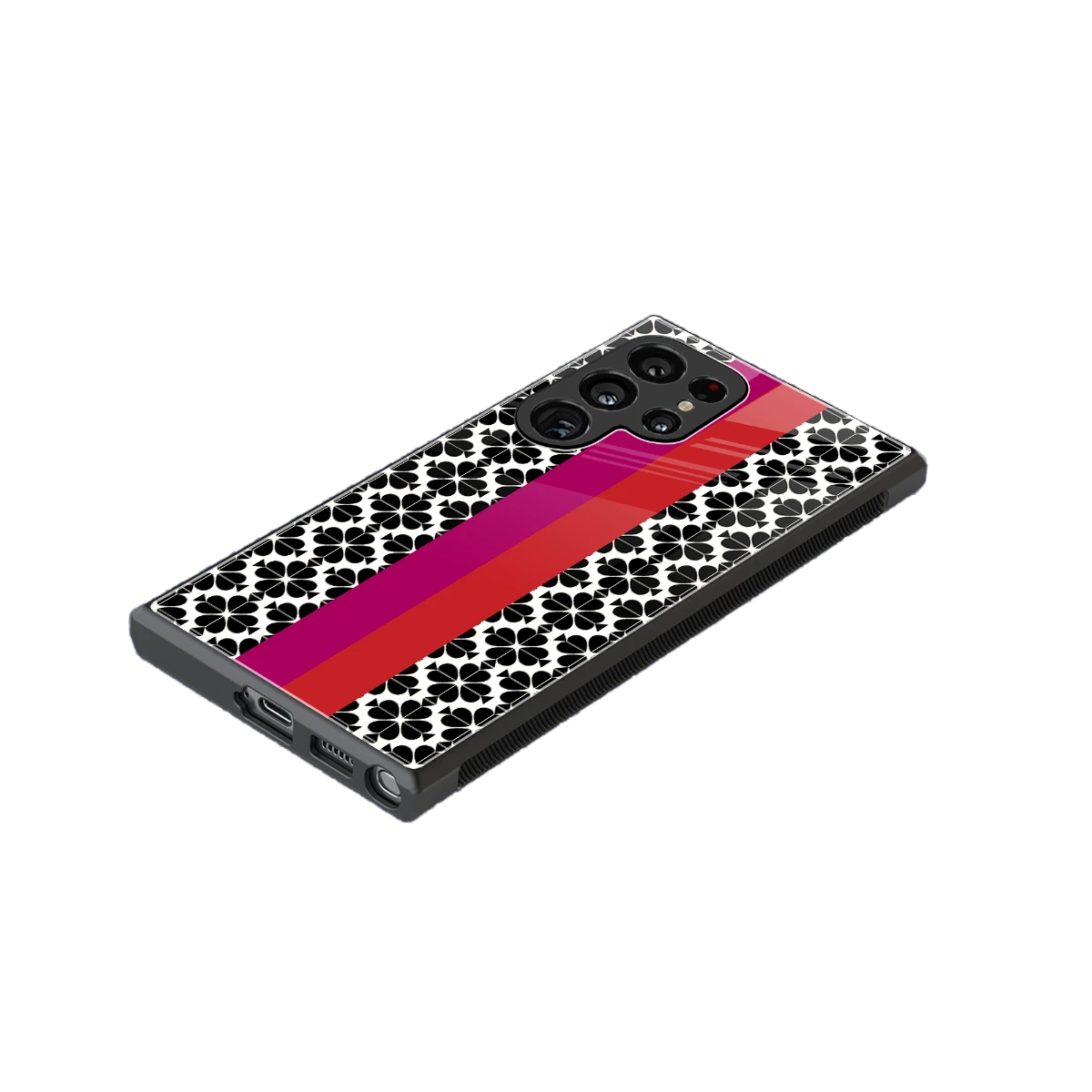 Rosy Noir stylish phone case for samsung galaxy s24 ultra | glossy glass and slim fit
