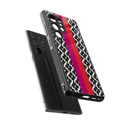 Rosy Noir sleek samsung galaxy s25 ultra cover with tempered glass back and TPU edges