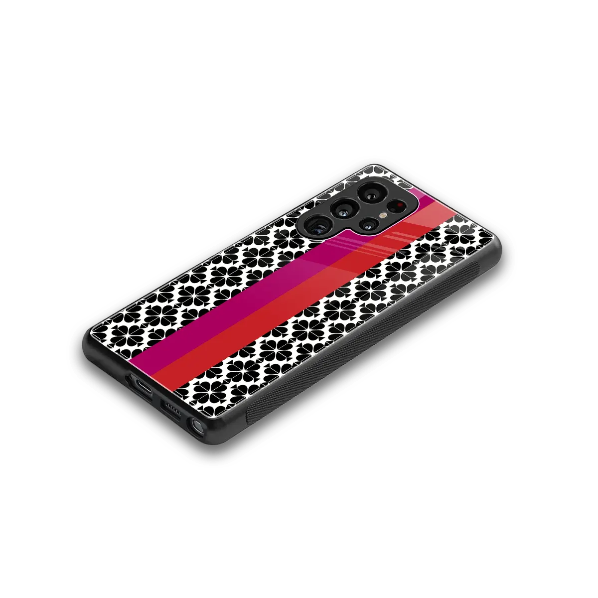 Rosy Noir stylish phone case for samsung galaxy s25 ultra | glossy glass and slim fit