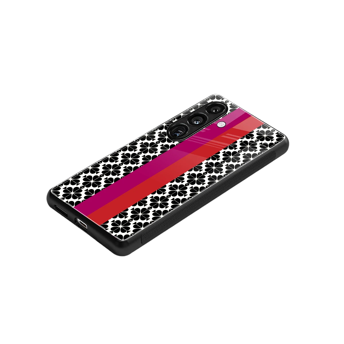 Rosy Noir stylish phone case for samsung galaxy s24 | glossy glass and slim fit