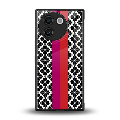 Rosy Noir back phone cover | glass case for vivo v30e