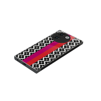 Rosy Noir stylish phone case for vivo v30e | glossy glass and slim fit
