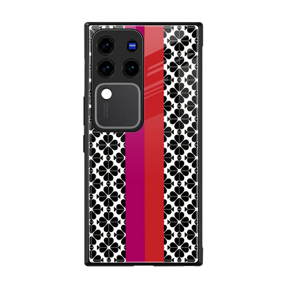 Rosy Noir back phone cover | glass case forvivo v30 pro