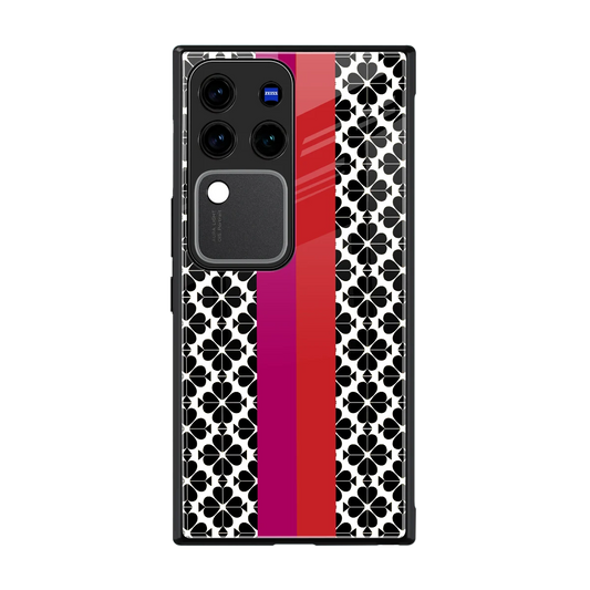 Rosy Noir back phone cover | glass case forvivo v30 pro