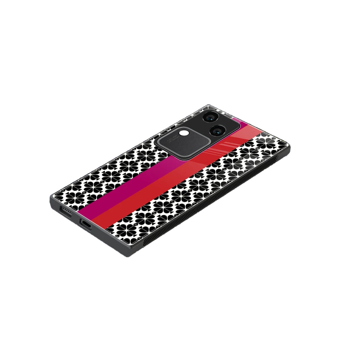 Rosy Noir stylish phone case for vivo v30 | glossy glass and slim fit