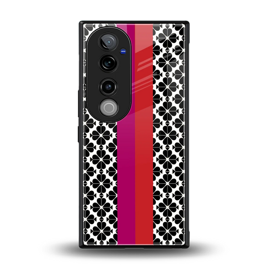 Rosy Noir back phone cover | glass case for vivo v40 pro