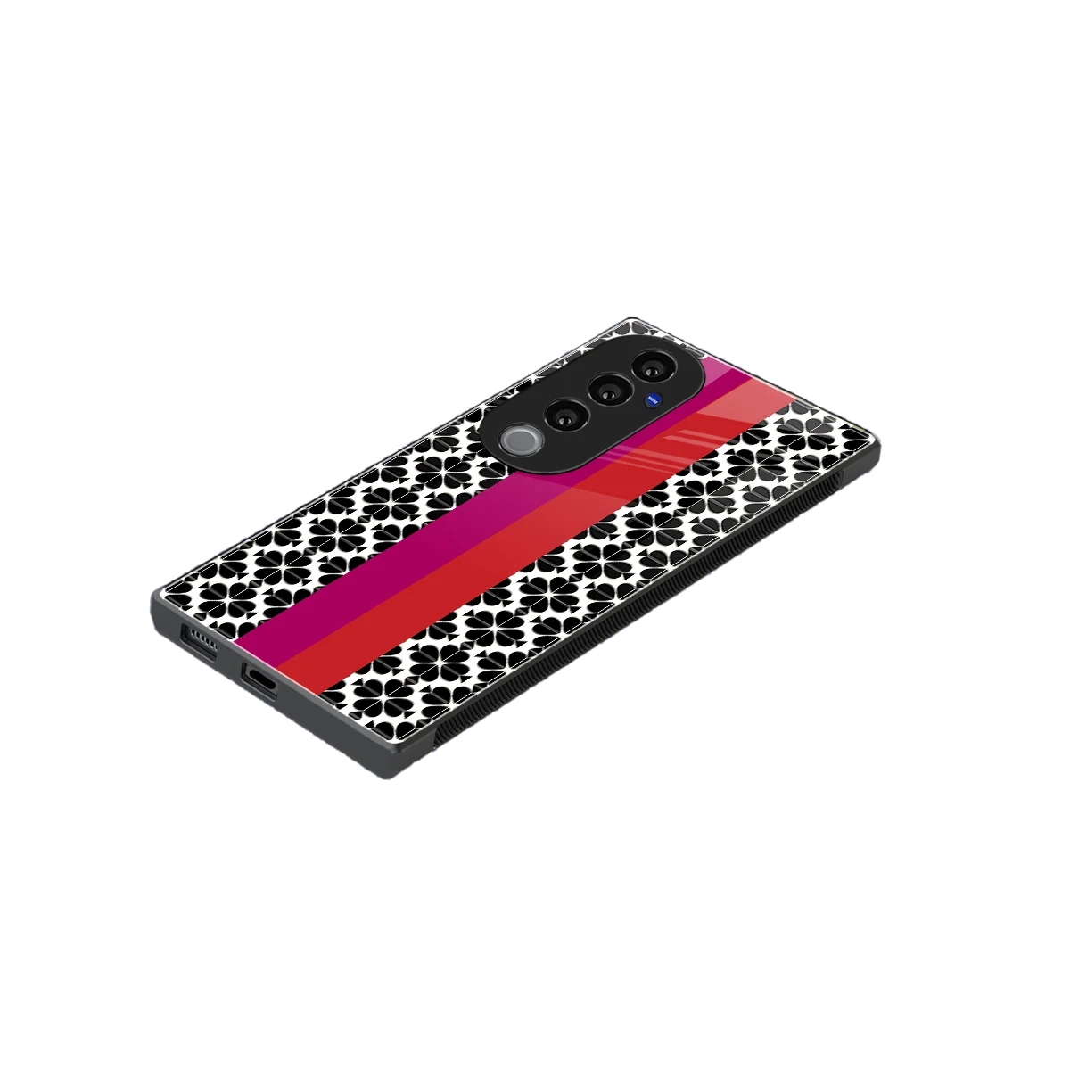 Rosy Noir stylish phone case for vivo v40 pro | glossy glass and slim fit