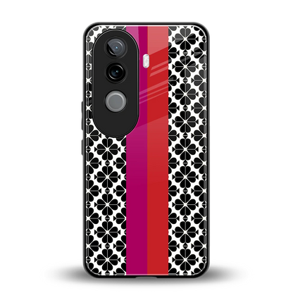 Rosy Noir back phone cover | glass case for vivo v40e