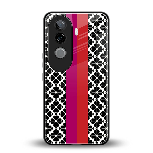 Rosy Noir back phone cover | glass case for vivo v40e