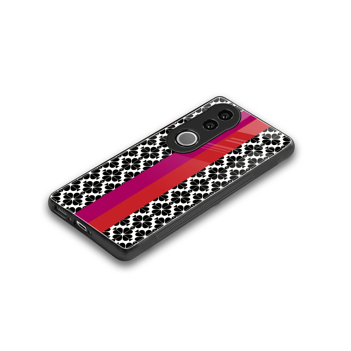 Rosy Noir stylish phone case for vivo v50 | glossy glass and slim fit