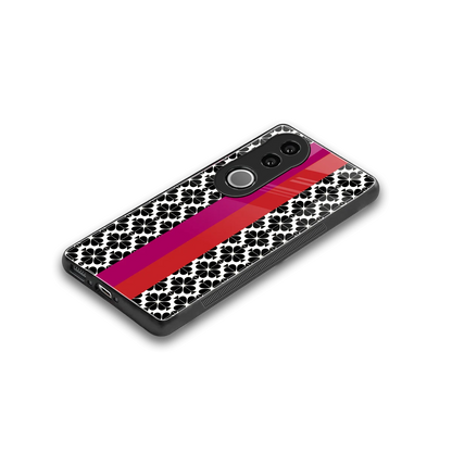 Rosy Noir stylish phone case for vivo v50 | glossy glass and slim fit