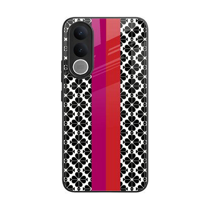 Rosy Noir back phone cover | glass case for vivo v70 fe