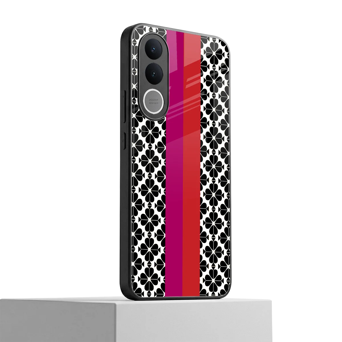 Rosy Noir vivo v70 fe mobile cover | shockproof glass phone case