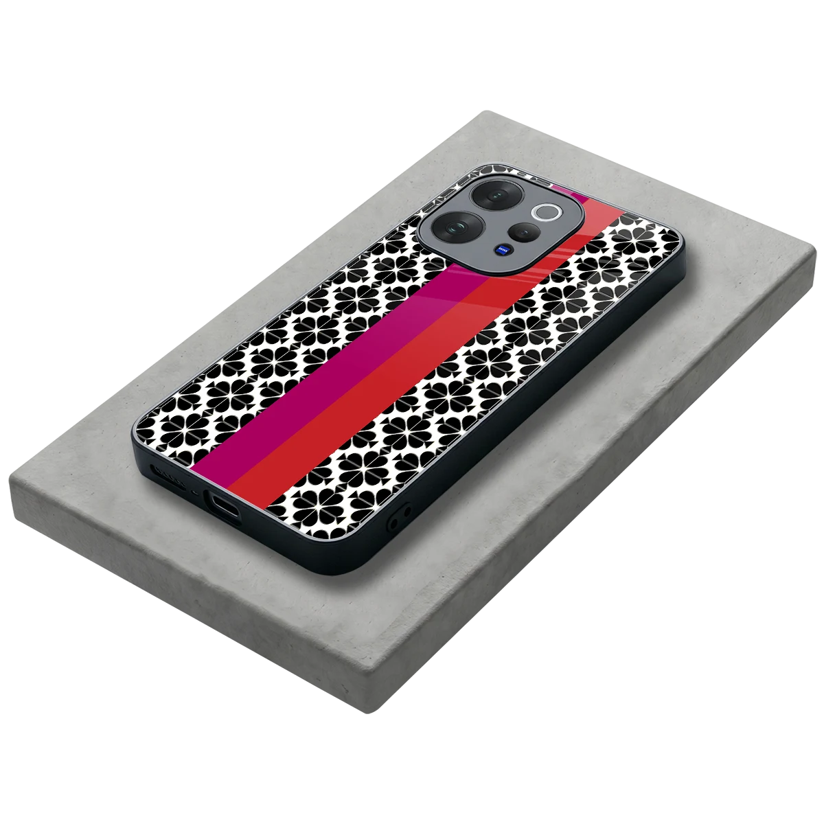 Rosy Noir stylish phone case for vivo v70 elite | glossy glass and slim fit