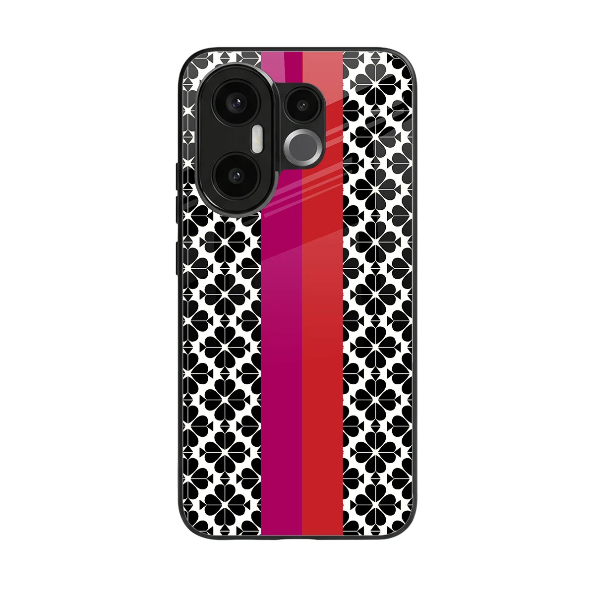 Rosy Noir back phone cover | glass case for vivo x200 fe