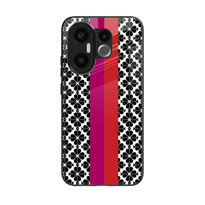 Rosy Noir back phone cover | glass case for vivo x200 fe
