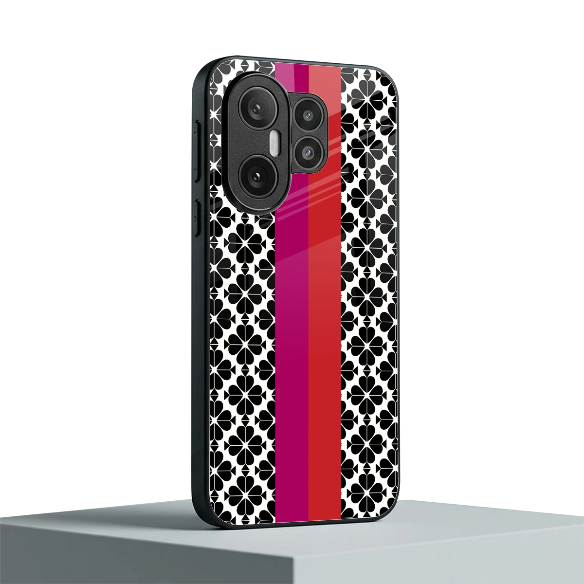 Rosy Noir vivo x200 fe mobile cover | shockproof glass phone case