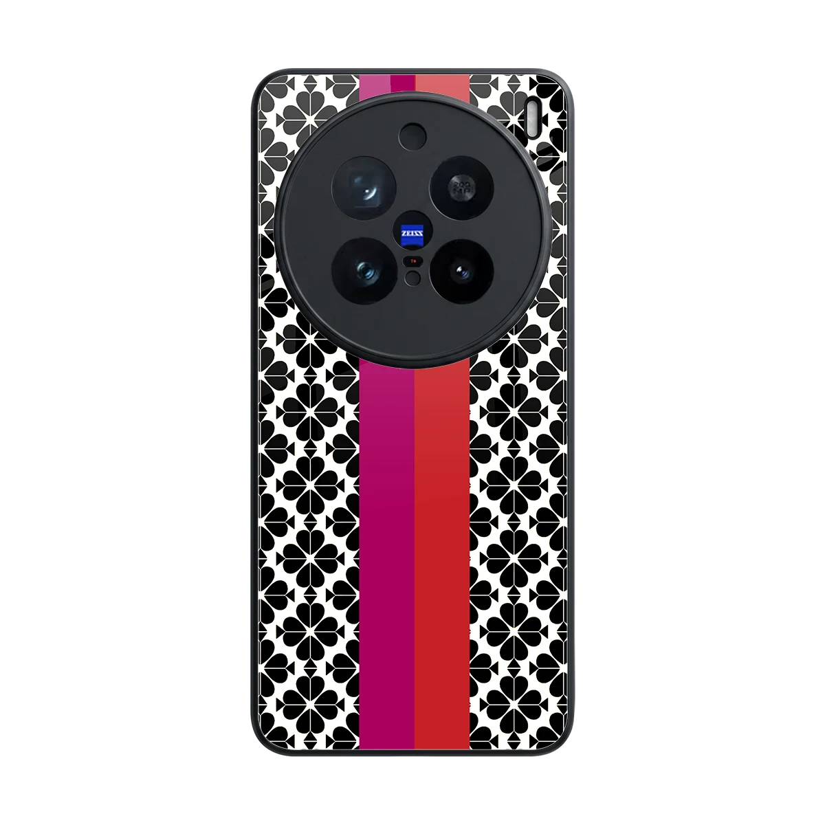 Rosy Noir back phone cover | glass case for vivo x200 pro