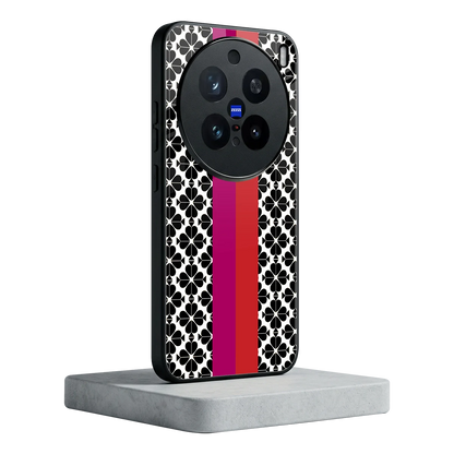 Rosy Noir vivo x200 pro mobile cover | shockproof glass phone case