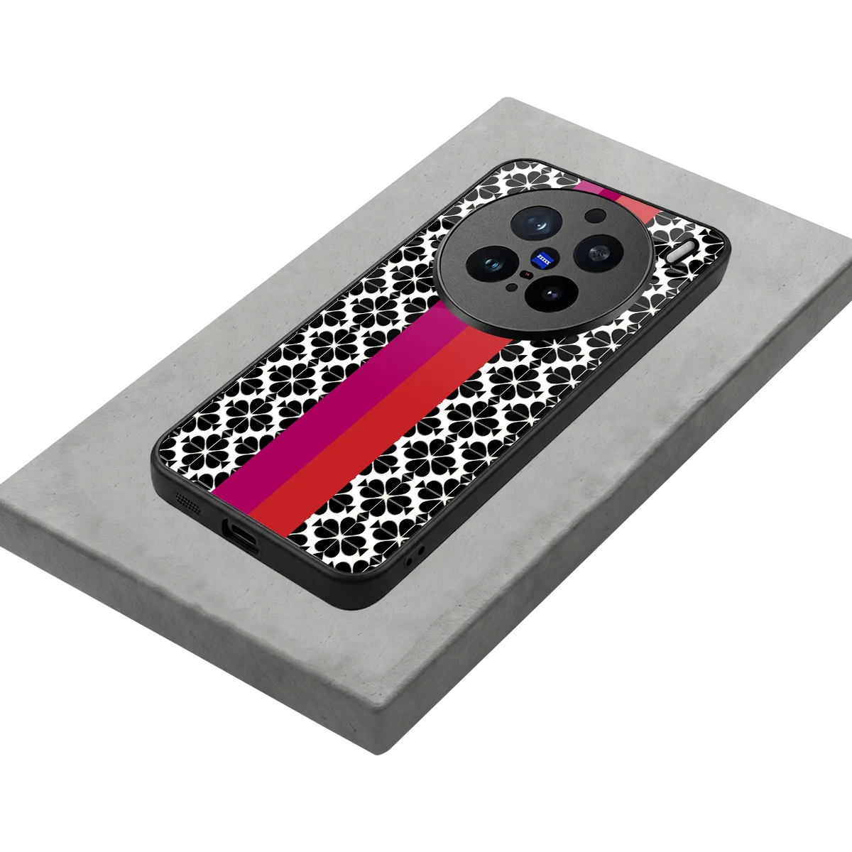 Rosy Noir stylish phone case for vivo x200 pro | glossy glass and slim fit