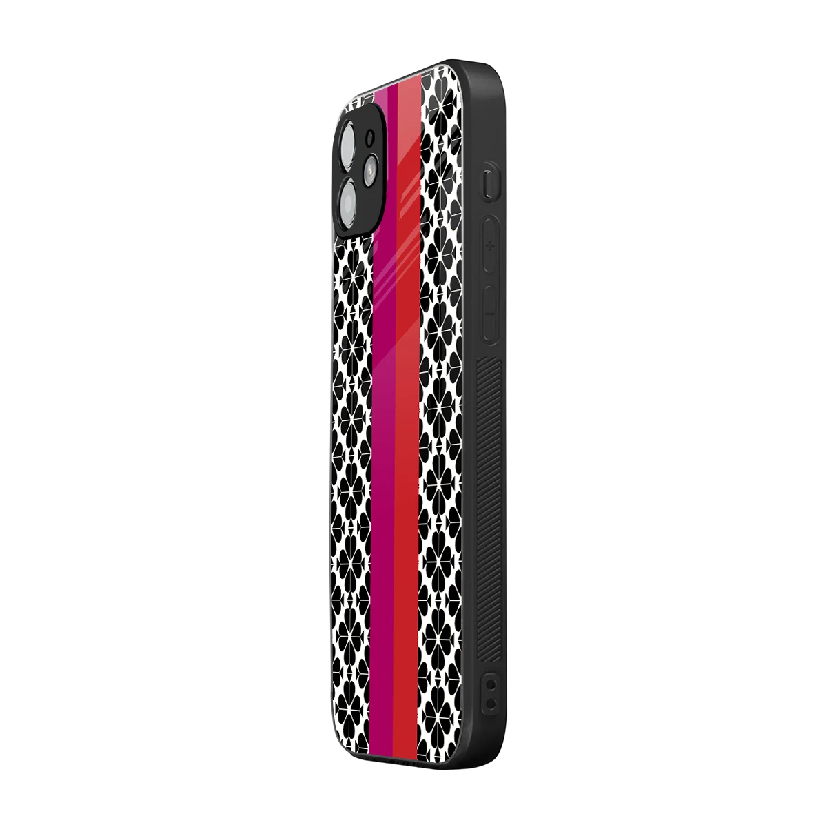 Rosy Noir iphone 12 mobile cover | shockproof glass phone case