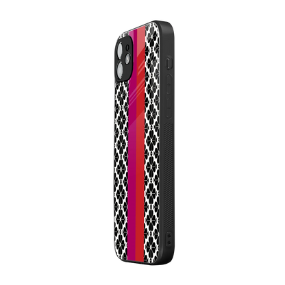 Rosy Noir iphone 12 mobile cover | shockproof glass phone case