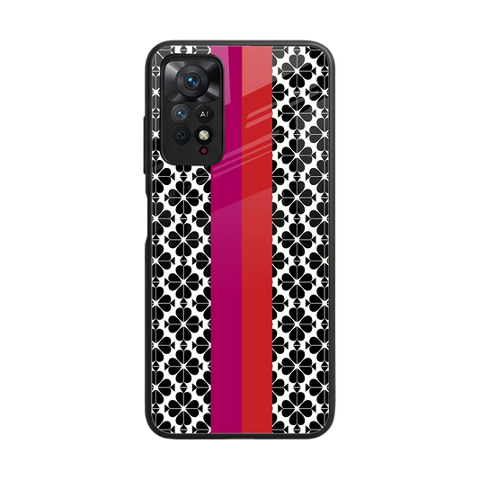 Rosy Noir back phone cover | glass case for redmi note 11 pro