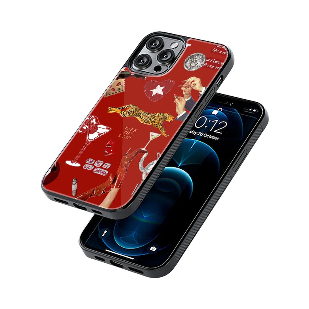Protective Glass Back Phone Case Compatible with iPhone, Samsung, OnePlus, Pixel & More