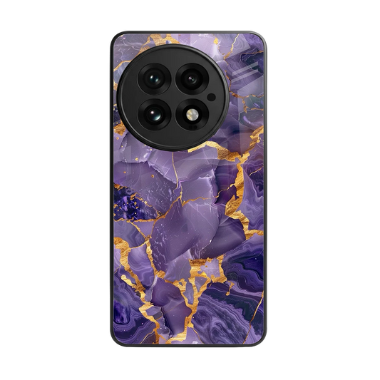 Royal Amethyst back phone cover | glass case for oneplus 13