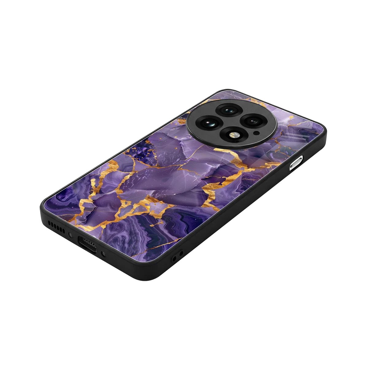 Royal Amethyst stylish phone case for oneplus 13 | glossy glass and slim fit