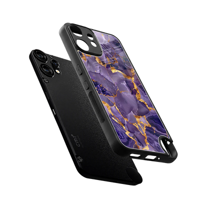 Royal Amethyst sleek cmf nothing phone 2 pro cover with tempered glass back and TPU edges