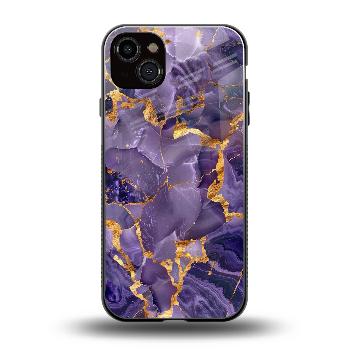 Royal Amethyst back phone cover | glass case for iphone 15 plus