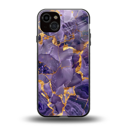 Royal Amethyst back phone cover | glass case for iphone 14 plus