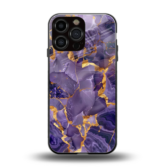Royal Amethyst back phone cover | glass case for iphone 15 pro max