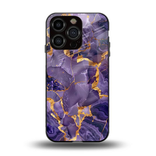 Royal Amethyst back phone cover | glass case for iphone 15 pro