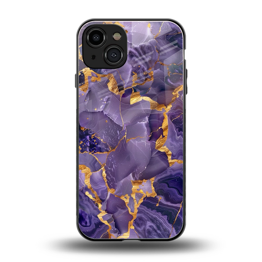 Royal Amethyst back phone cover | glass case for iphone 15