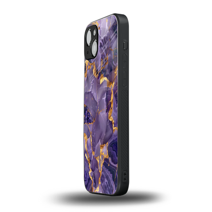 Royal Amethyst iphone 15 mobile cover | shockproof glass phone case