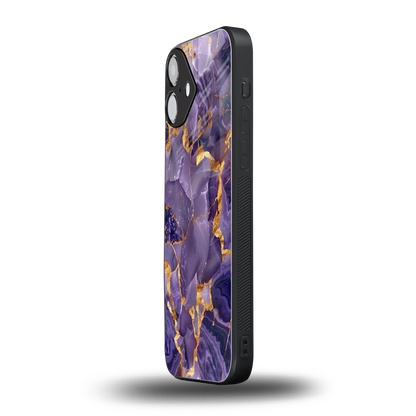 Royal Amethyst iphone 16 plus mobile cover | shockproof glass phone case
