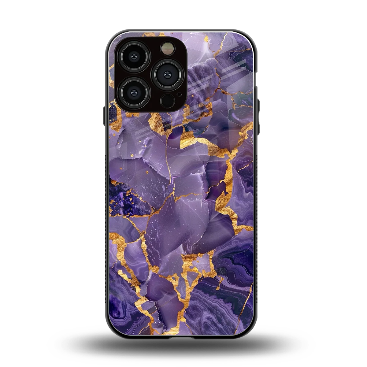 Royal Amethyst back phone cover | glass case for iphone 16 pro max